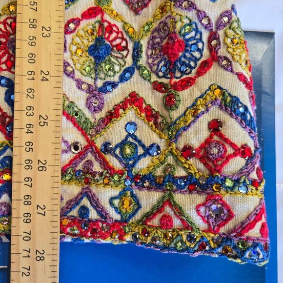 Shannon Rodgers Vintage 70s Embellished Embroidered Long Vest Size S Artsy Boho - Picture 11 of 11